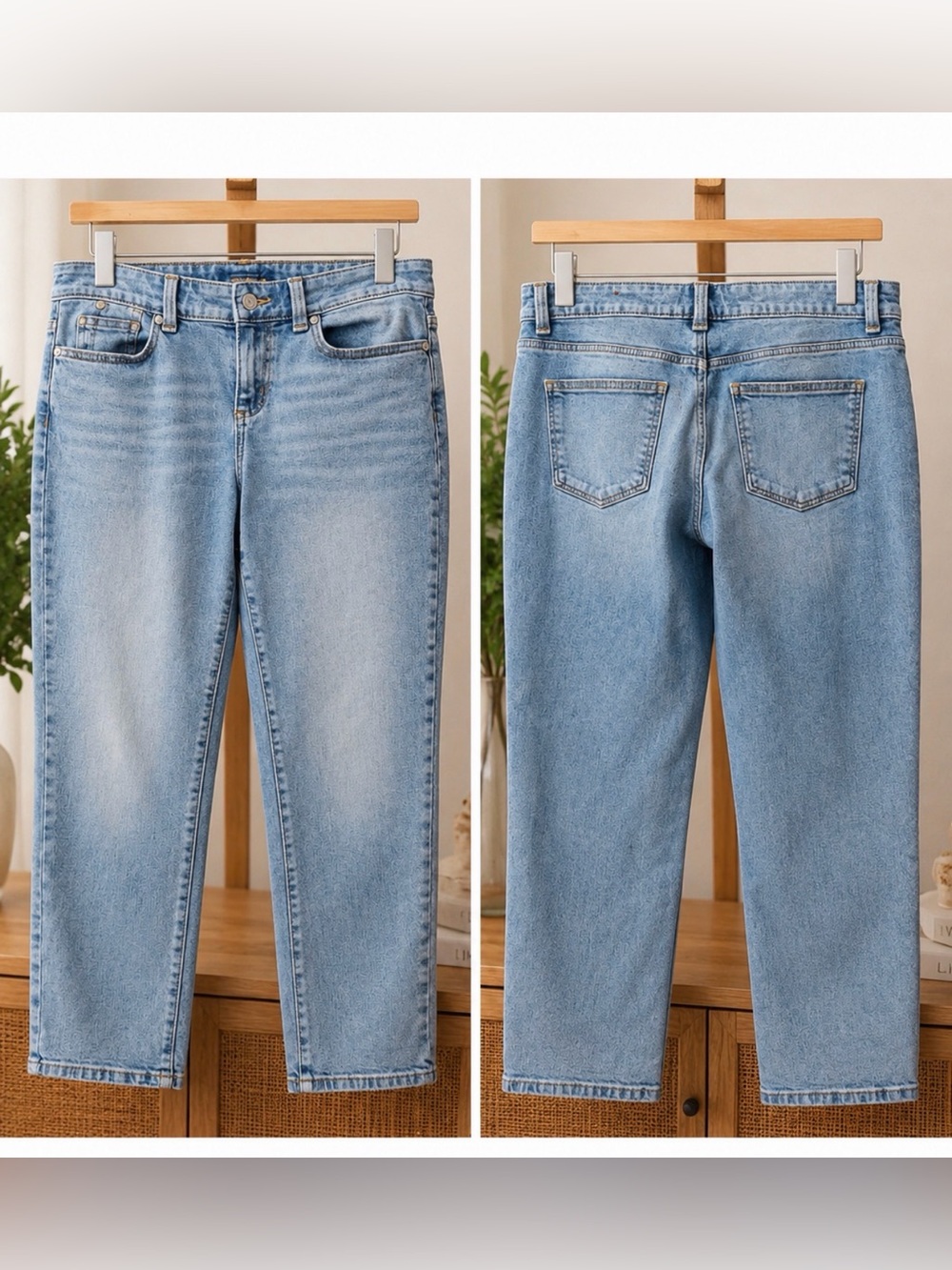 Talbots boyfriend Light Wash Straight Leg Jeans size 6P